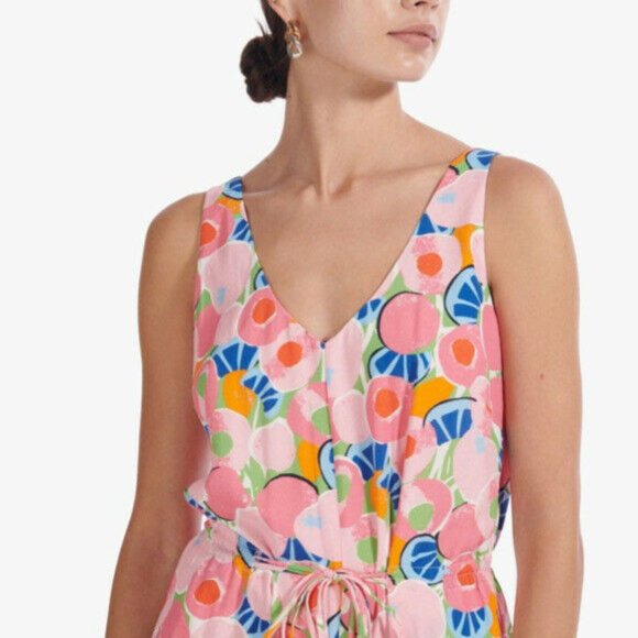 Staud Abstract Peach Jumpsuit - Picture 6 of 8